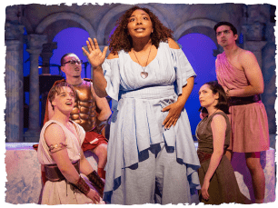 Women singing, with Roman soldiers behind
