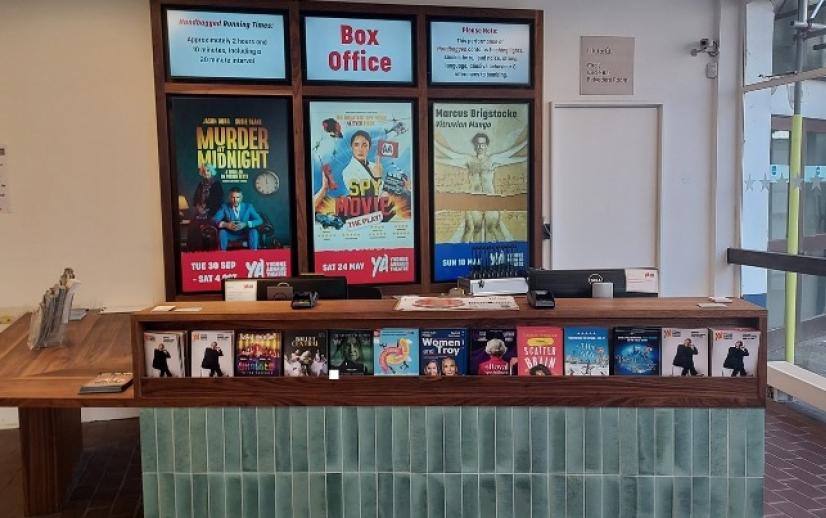 New box office with screens behind