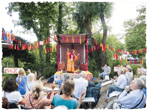 audience watching a show outside