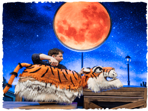 Tiger and moon